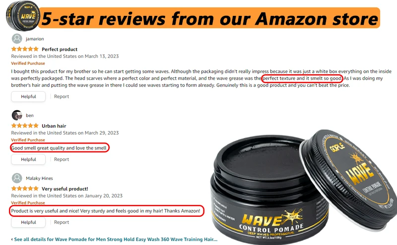 Description Picture 3 of itemGOIPLE Deep Waves Control Pomade Natural Silky Shine Style 360 Wavy Hair Oil With Brush Sport Waves Cream For African Black Men