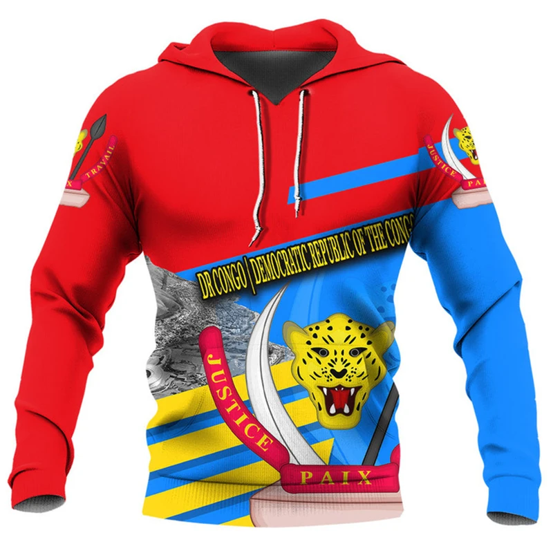 thumbnail image 1 of Sudadera con capucha y emblema nacional de la bandera del Congo, chaqueta deportiva para hombre, estampado 3D, jerseys africanos de gran tamaño, sudadera, ropa unisex, envío directo, 1 of 5