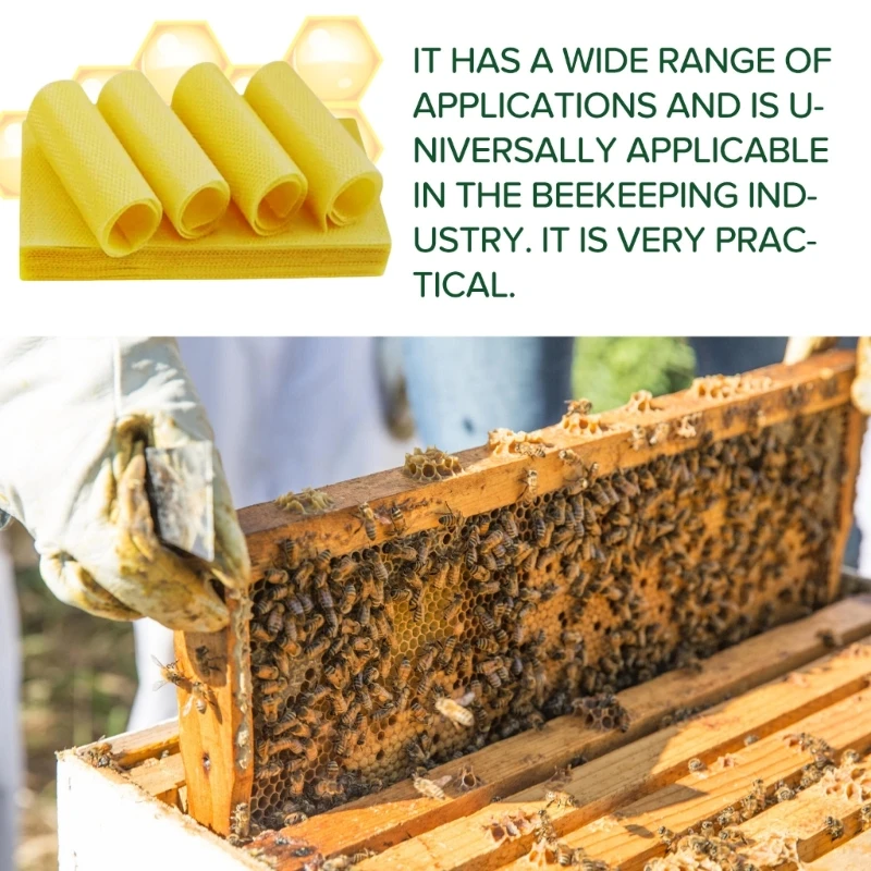 

10pcs Natural Beeswax Sheet Wax Honeycomb Sheet for Beekeeping Bees Cell