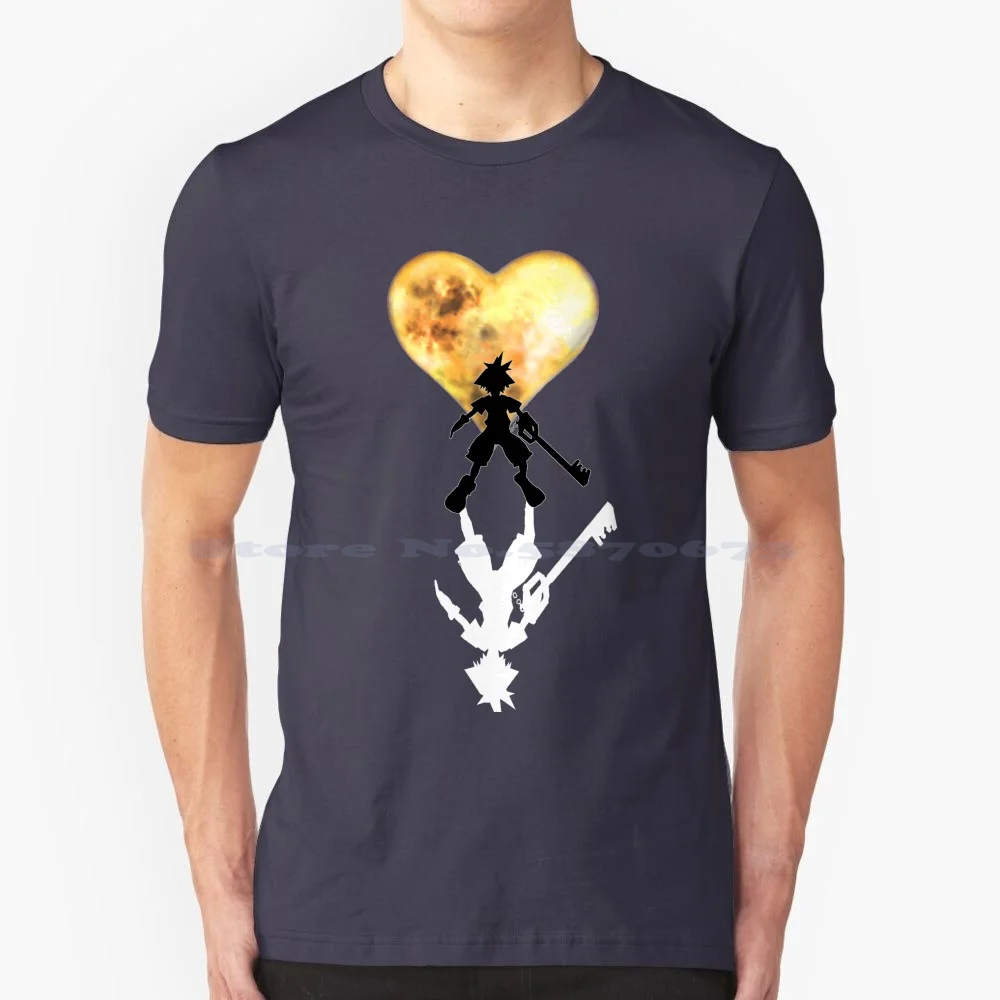 Kingdom Hearts-Maglietta Ombra Di Sora 100% Cotone Tee Sora Riku Kairi Square Enix Organization Xiii Kingdom Hearts 2 Senza Cuore