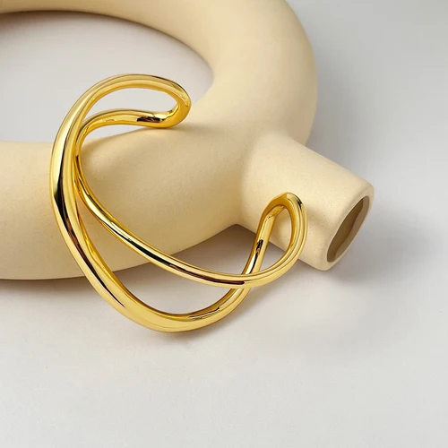 ENFASHION-불규칙한 팔찌 여성용 오픈 팔찌, 골드 컬러 펑크 패션 쥬얼리 2022 Pulseras Mujer 드롭쉬핑 B222309 3