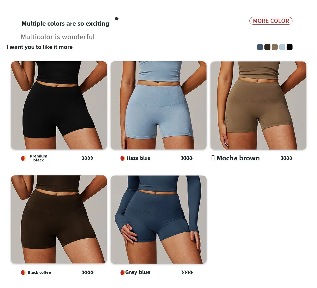 2025 New Yoga Shorts For Women High Waist Lift Sports Outerwear Running Workout Shorts 9152