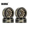 INJORA 1.0 Plus Brass Beadlock Wheel Rims for 1/24 1/18 RC Crawler SCX24 TRX4M FCX24 (W1101 W1102 W1103 W1107) 1