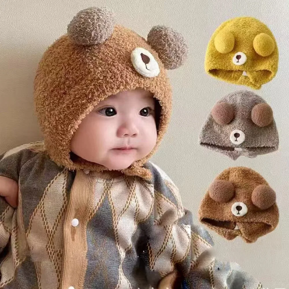 Polyester Winter Warm Knitted Newborn Beanie Hat