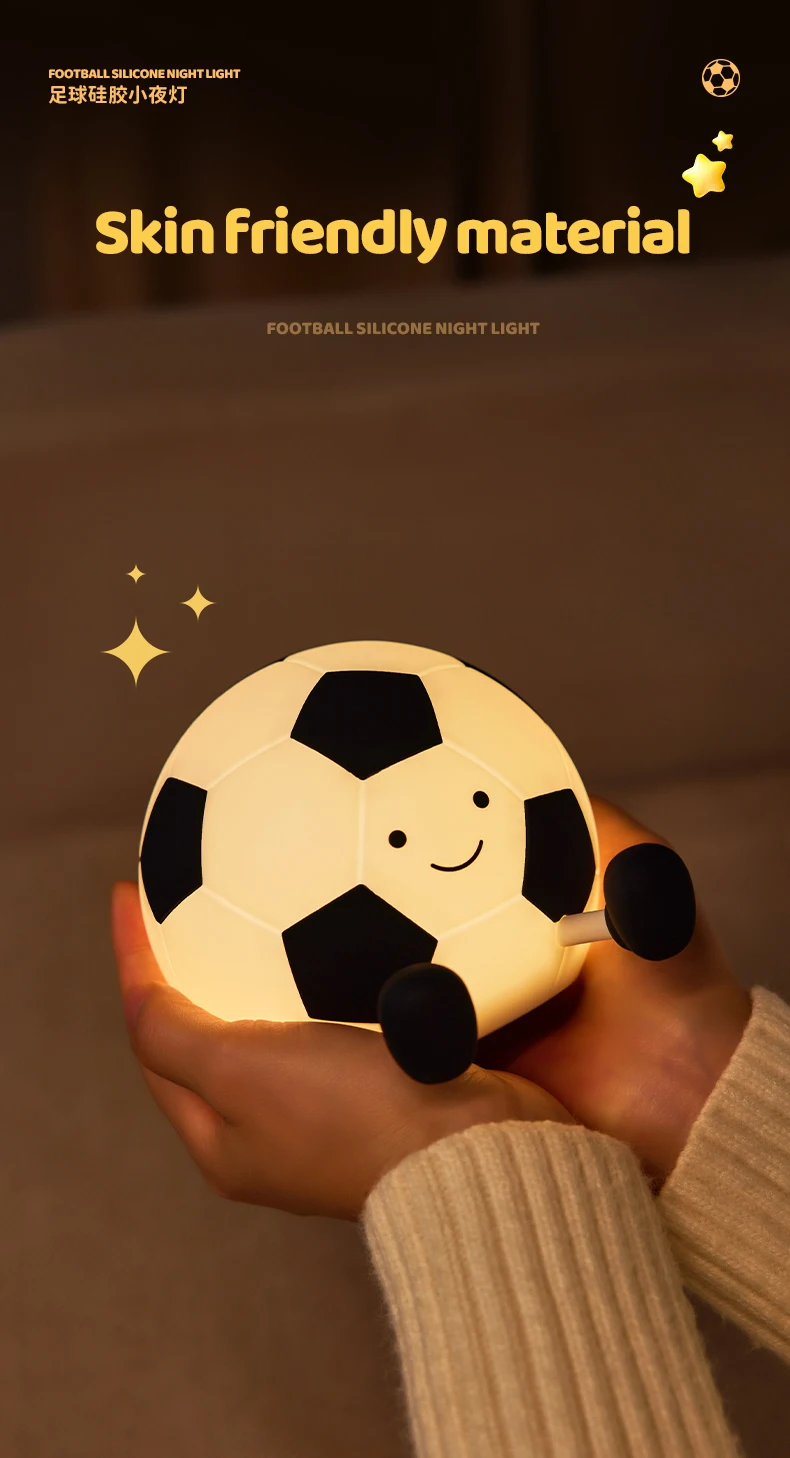Night Light Cute Animal Silicone Lamp USB Rechargeable Soft Warm Light Room Bedside Decoration