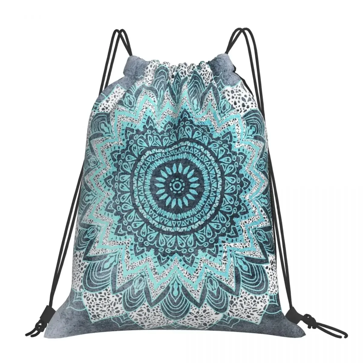 

BOHOCHIC MANDALA IN BLUE Backpacks Portable Drawstring Bags Drawstring Bundle Pocket Sports Bag BookBag For Man Woman School