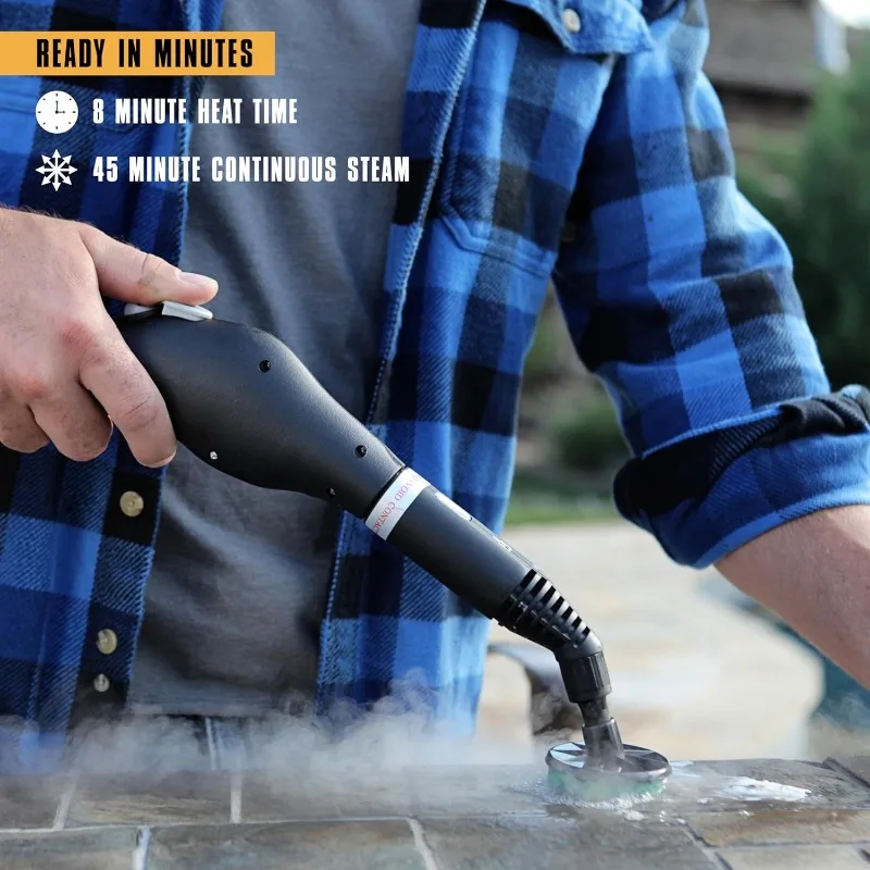 McCulloch MC1275 Heavy-Duty Steam Cleaner with 18 Accessories,Extra-Long Power Cord,Chemical-Free Pressurized Cleaning for Floor 4