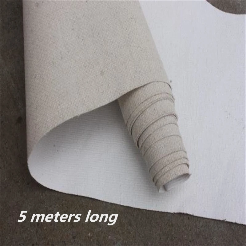5m long rol Medium texture linen blend quality painting canvas roll 38/48/58cm wide for artist stretched canvas