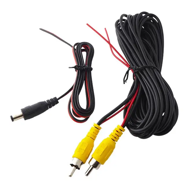 Car Camera Cable Reversing Rear View Parking Camera 10M 15m AV forRCA Video Lotus Audio Extension Cable