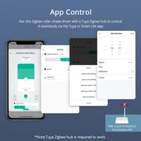 Zemismart Zigbee ชุดควบคุมม่านม้วนอัจฉริยะ ปุ่มควบคุม ปรับความเร็วได้ ใช้พลังงานจากแบตเตอรี่ ทำงานร่วมกับแอป Tuya Alexa Google Home 3