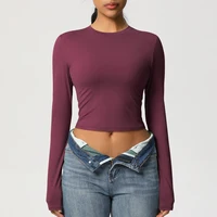 Women Yoga Shirts Quick Dry Long Sleeve Shirt Women Running Gym Top Women breathable Yoga Clothing Leisure Crop Top Sportswear - Image 5