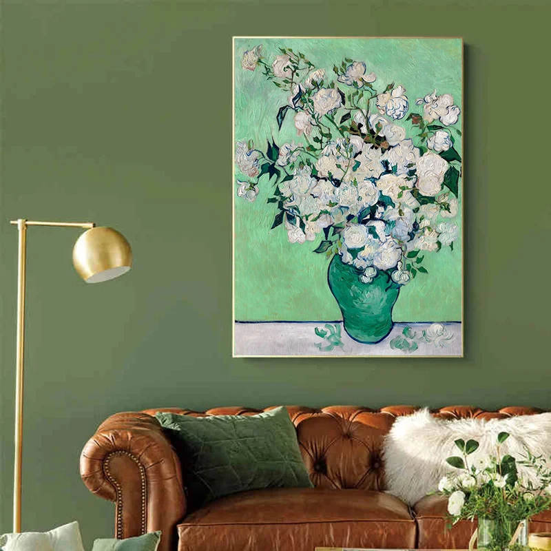 Impressionist Vincent Van Gogh Sunflowers Canvas Painting - Abstract Floral Wall Art Decor