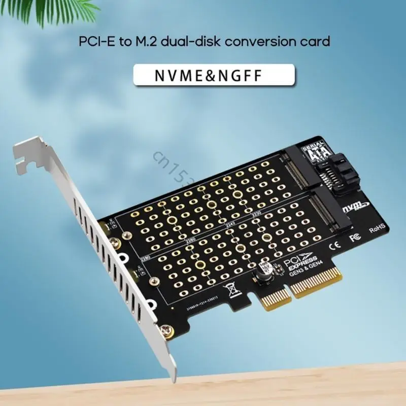 PCIE-M.2 NVME SSD 어댑터 NVME-Sata SSD PCI-E 확장 카드 지원 B-키/M-키 및 M-키+B-키 XX9A