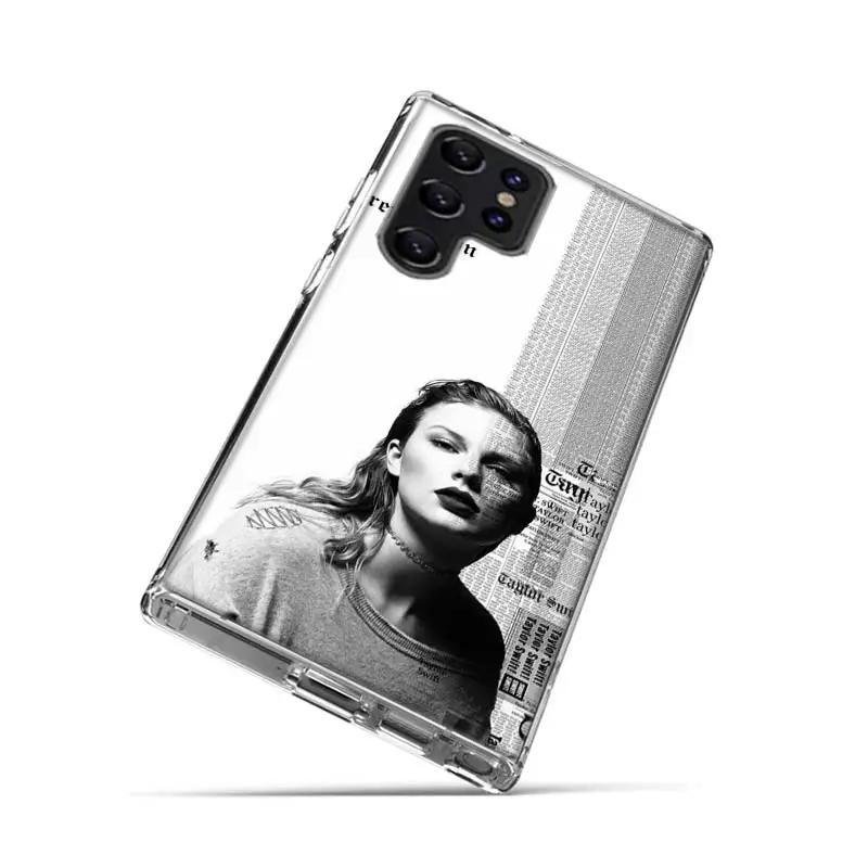 Funda transparente T-Taylors S-Swifts para Samsung Galaxy S21 S20 S23 FE S24 S22 Ultra Capa S10 S9 S8 Plus S10E, carcasa protectora