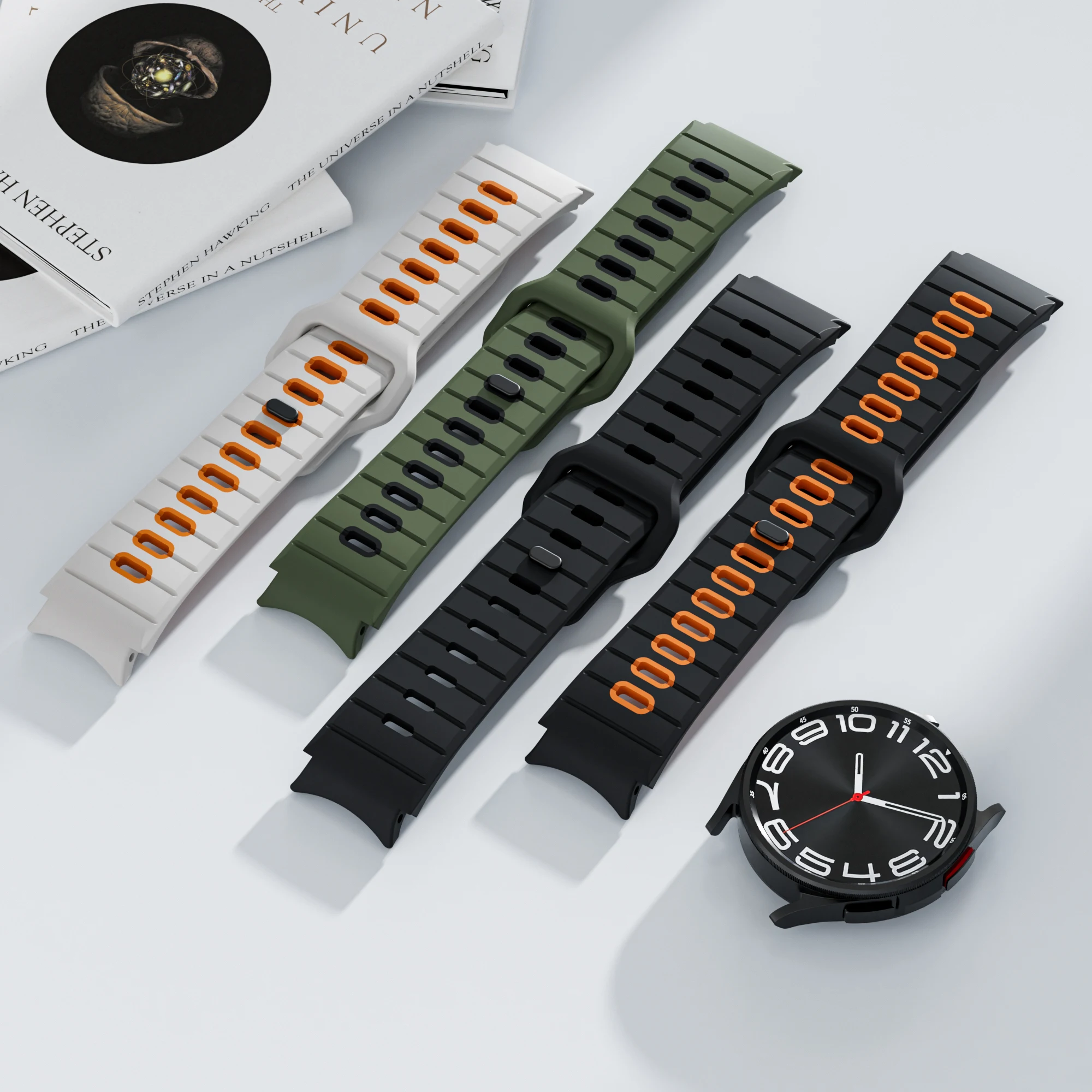 Seamless Silicone Watch Strap - Premium No Gaps Design