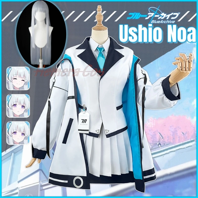 Anime Game Blue Archive Ushio Noa Costume Cosplay Vestiti Parrucca Uniforme Cosplay Ushio Noa Striker Cosplay Donna Hallowen Costume
