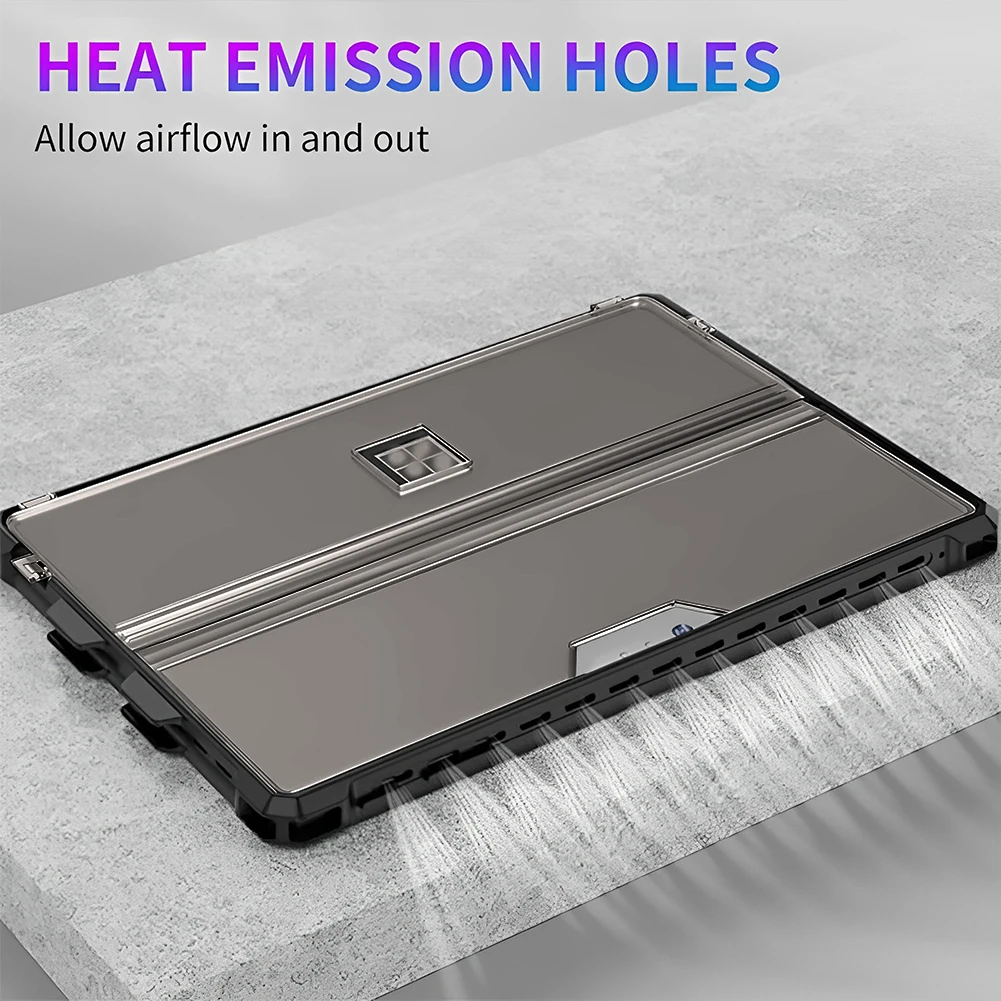 For Microsoft Surface Pro 7 Plus Pro 7/6/5/4 Tablets Cover Protective Rugged Shell Case With Kickstand And Heat Emission Holes