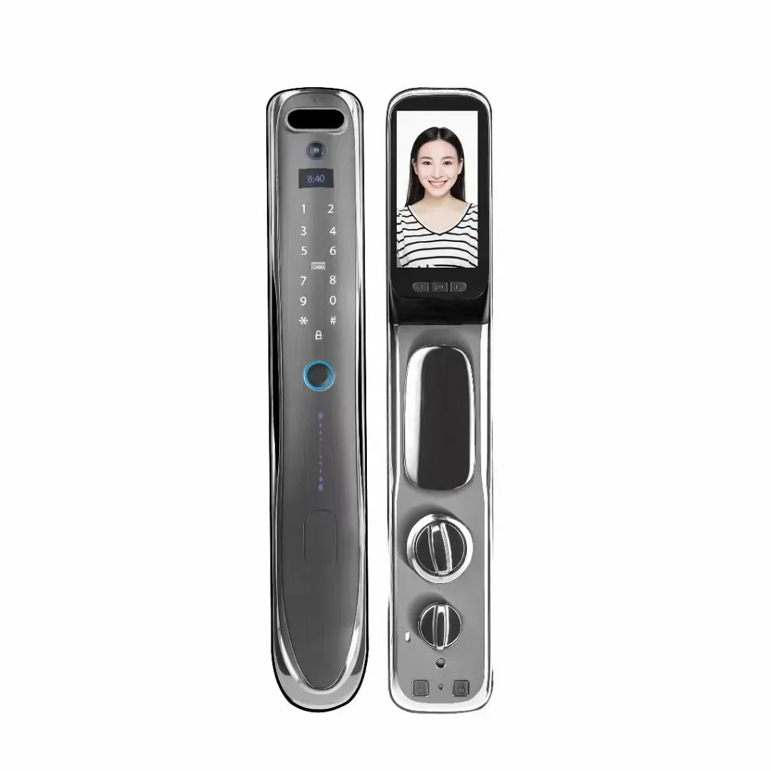 Smart lock home video intercom cat eye large screen APP fingerprint password card to open the door