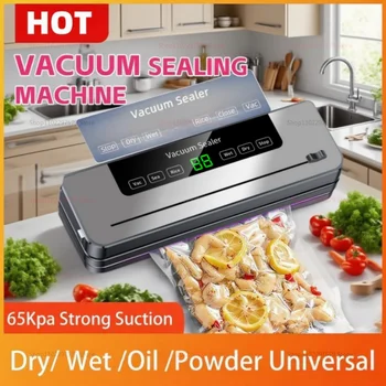 Vacuum Sealer Kitchen Food Storage Dry/Wet Food Vacuum Packing Machine Household Fresh Food Packing Machine Built-in Cutter 1