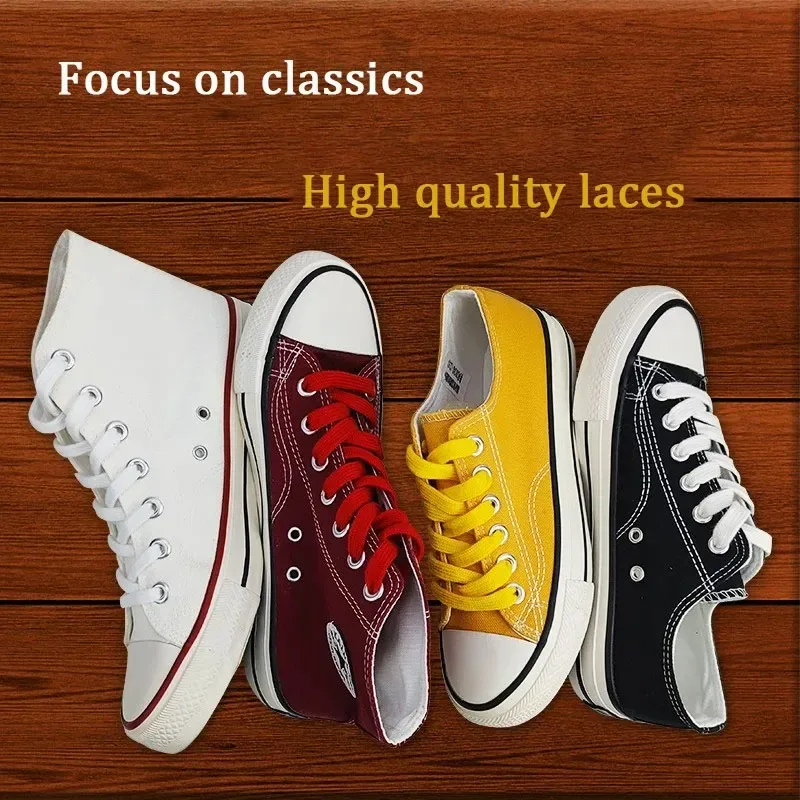 Vibrant Solid Color Cotton Shoelaces for All Ages - Variety of Lengths