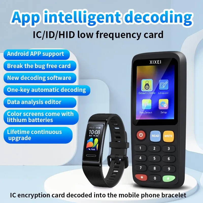 X7 RFID Smart Chip Card Reader Writer Access Card Copier 125KHz 13.56MHz Badge Token Tag Clone NFC Decoder Duplicator