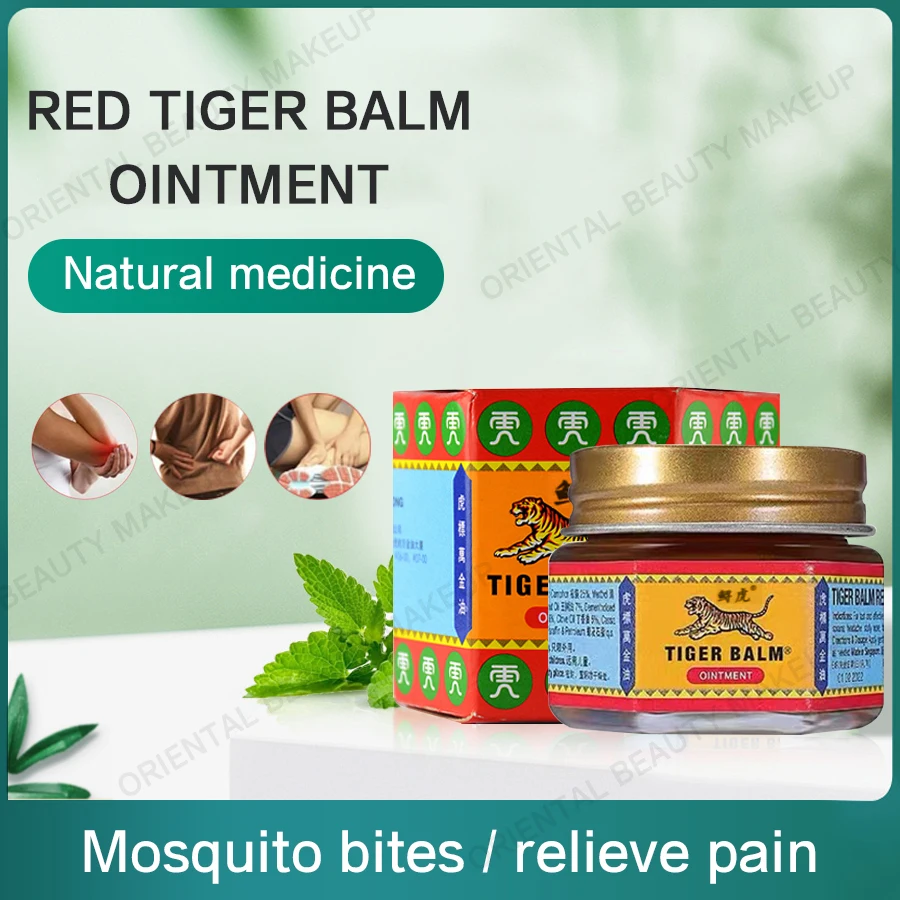Thailand Painkiller Red Tiger Balm Ointment Insect Bite Headache Dizziness Muscle Pain Relief