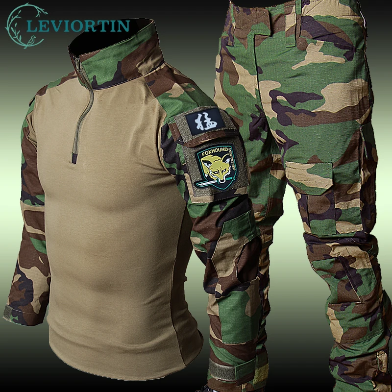 New Men's Frog Suit Airsoft Outdoor Clothes Paintball SWAT Assault Uniform Shirts and Pants for Men 2