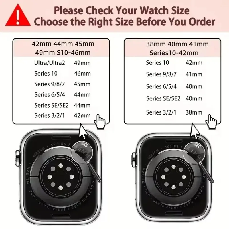 Dual-Buckle Ocean Silicone Band for Apple Watch Series 5-11/SE/Ultra 2 - Sport Strap with Secure Locking Clasps (38-49mm Sizes)