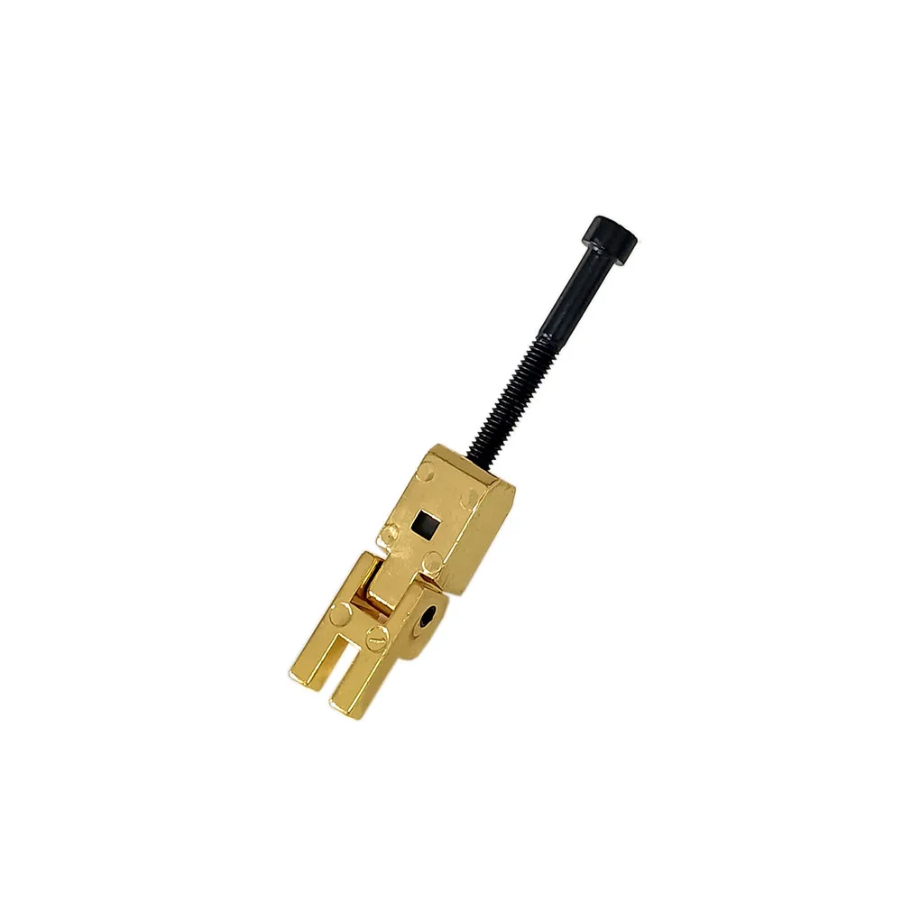 6 Stück E-Gitarre Doppelverriegelungssystem Locked String Sättel Tremolo Brücke Schwarz/Chrom/Gold – Detail 3