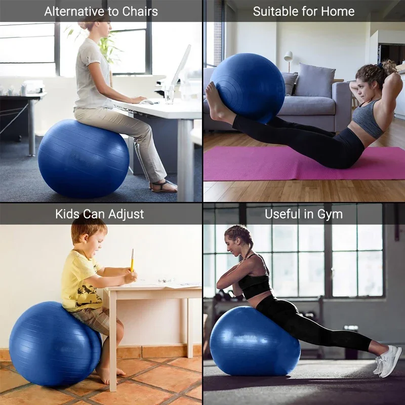 65/75/85cm Yoga Ball Gym Equipment Bodybuilding Yoga Pilates Accessories Explosion-proof Balance Ball Rehabilitation Exercise
