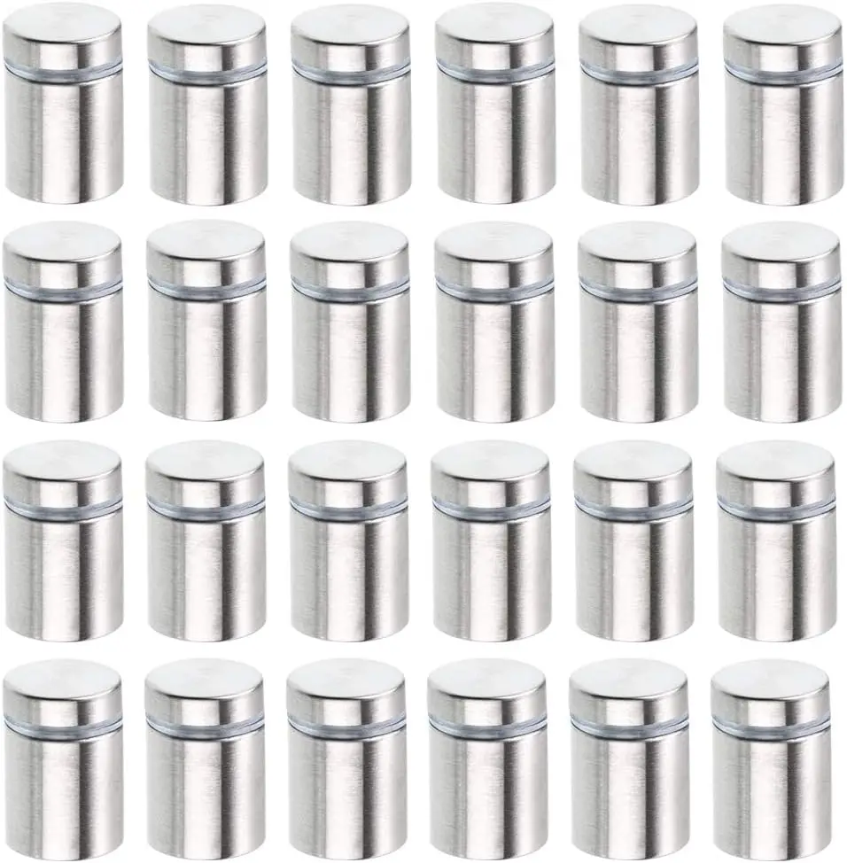 20/40/50 ชิ้น ตัวยึดกระจก 12/16/19 มม. สแตนเลส อะคริลิค ตัวยึดป้ายโฆษณา หมุดยึด ตะปูยึด ป้ายโฆษณา สกรูยึด ฮาร์ดแวร์ 1