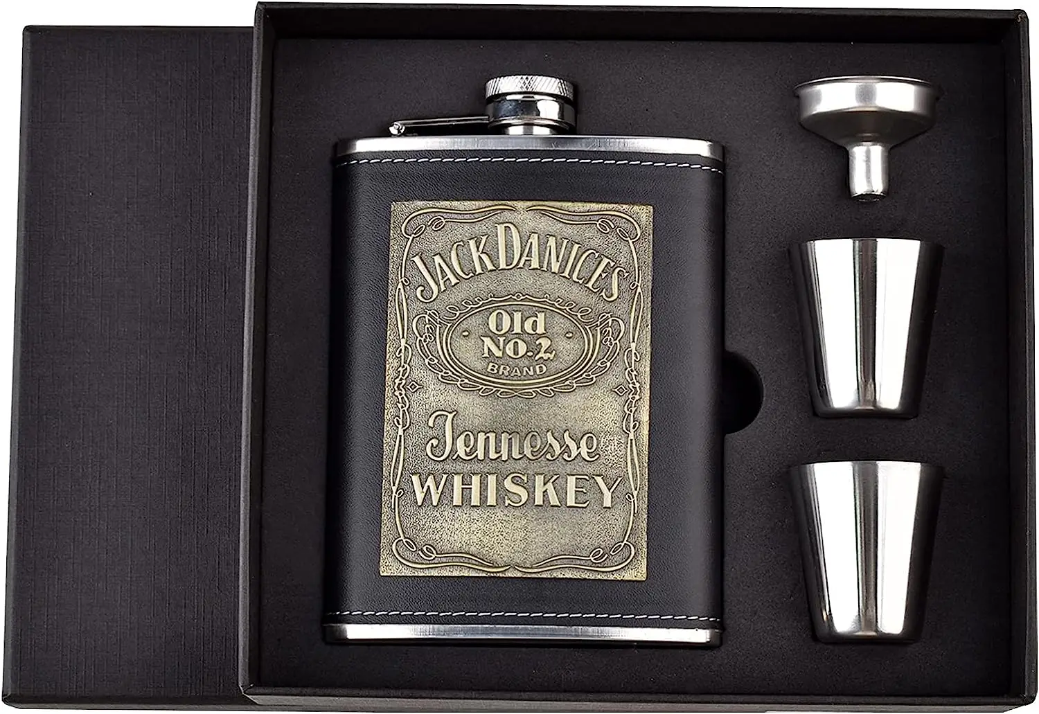 Description Picture 2 of item7oz 8oz Pocket Hip Flask PU Leather Covered Small Stainless Steel Wine Pot For Alcohol Portable Whiskey Flagon Men Gift