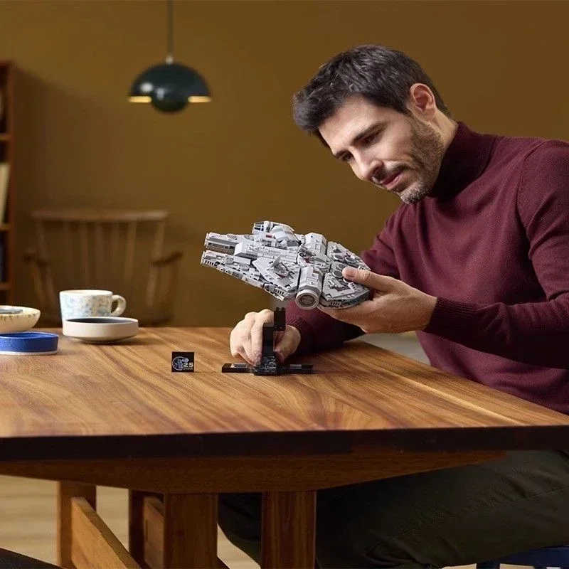 Building Block Toys Star Wars 75375 Falcon Spaceship Compatible Millennium Bricks for Boys Kids
