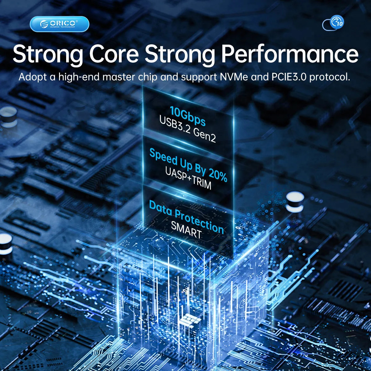 Gen2 Tipo C, 10Gbps, PCIe SSD Case,