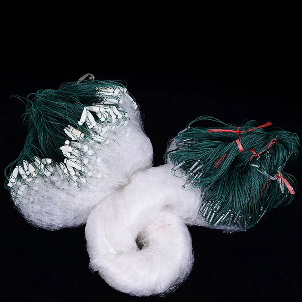 플로팅 낚시용 .7x20m 전문 투망 내구성 있는 실크 라인 스티키 메쉬 원 핑거 런치 싱글 레이어 어망 장비