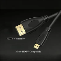 Male to Male HDTV to Micro HDTV Digital Audio Video Cable V1.4 M/M 1080p 1440p for HDTV PS3 XBOX 3D HDTV 4