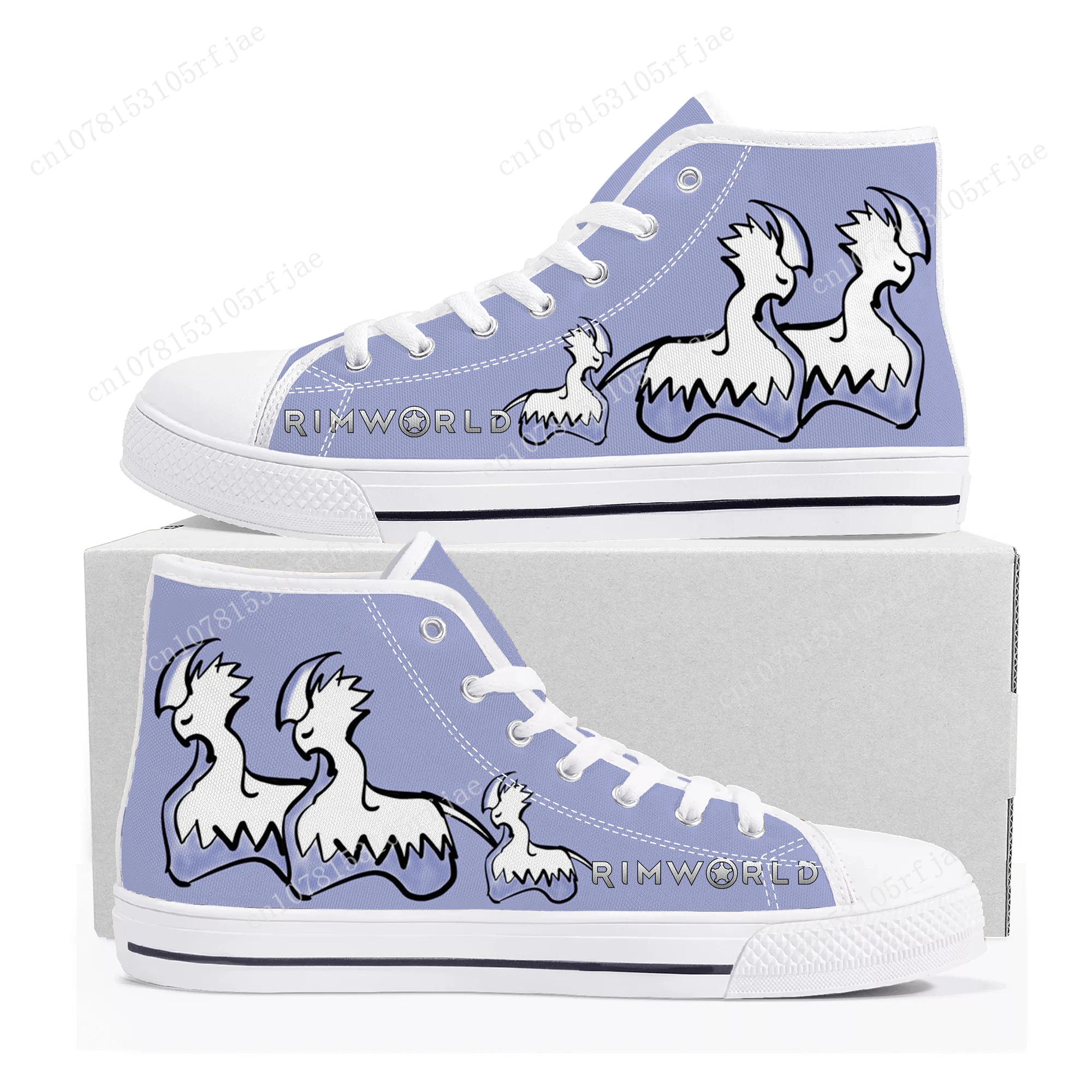 RimWorld High Top Sneakers Hot Cartoon Game Mens Womens Teenager High Quality Fashion Canvas Shoes Casual Tailor Made Sneaker