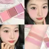 Blush Palette Natural Color Lasting Peach Cheek Tint,Face Contouring Blush Powder Non-Flying Powder Long-Lasting Cosmetic Makeup 6