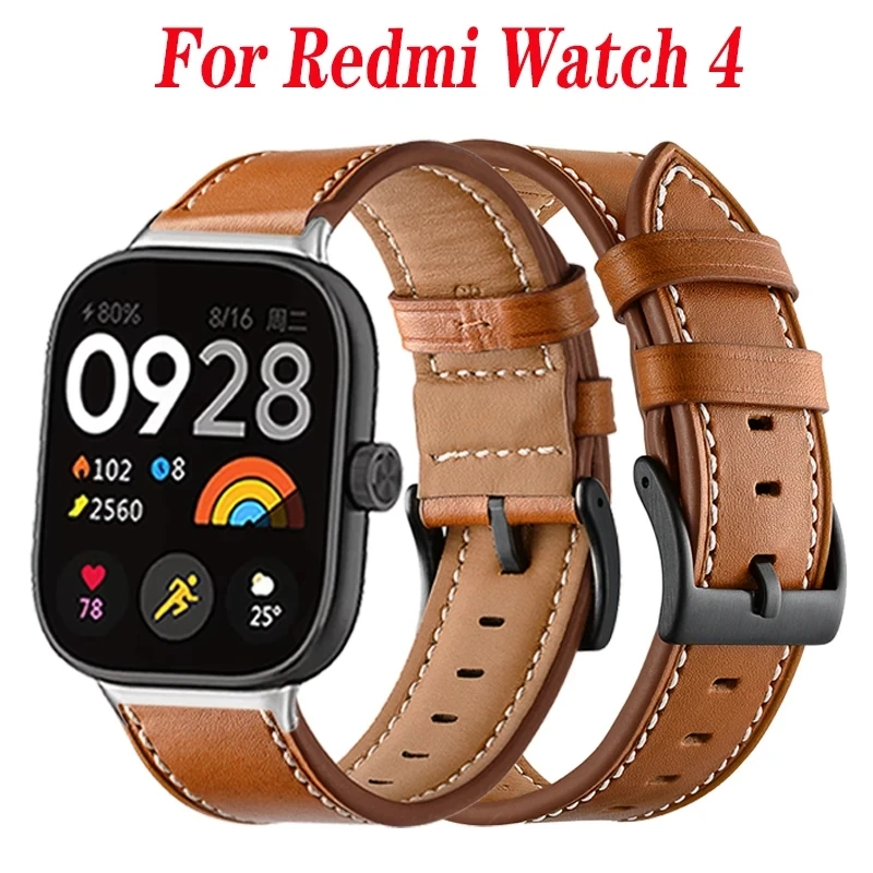 

For Xiaomi Redmi Watch 4 Smartwatch Leather Strap Replacement Bracelet for xiaomi band 8 pro Correa watch bands Pемешо Accessory