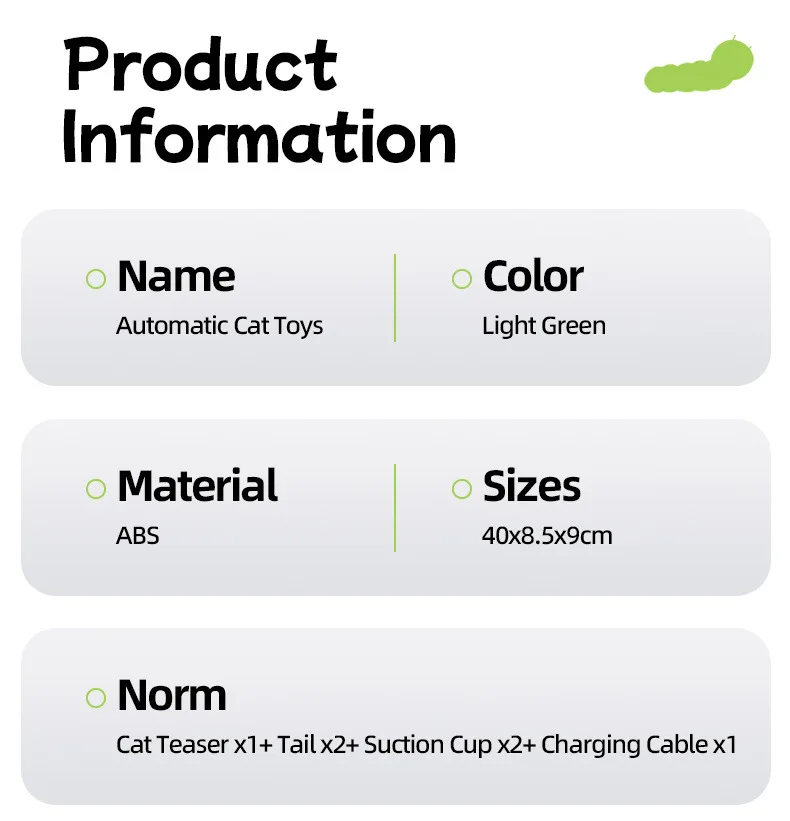 Intelligent Interactive Cat Toy Mobile Activation Wake-Up Earthworm Pole Toy with Tail Automatic Popping Hole Interactive - PeticaDeals
