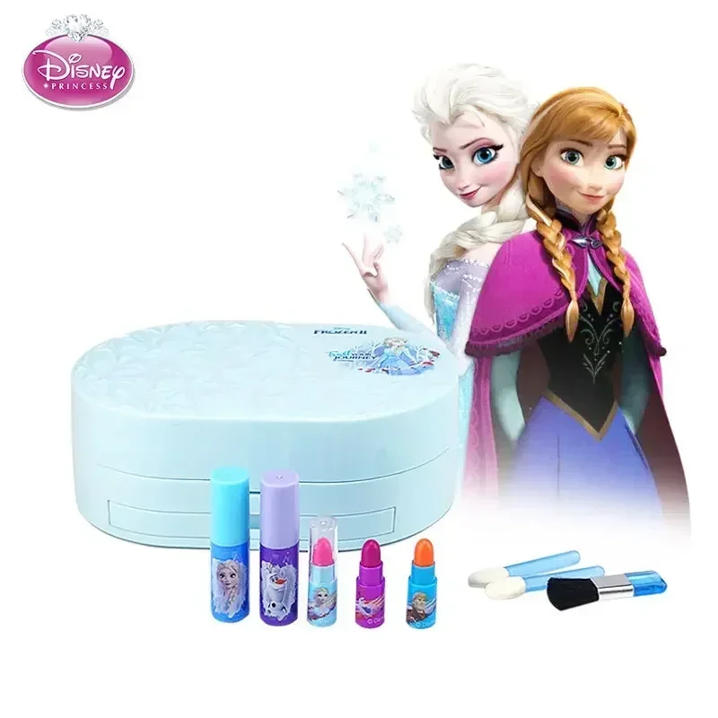 Disney Princess frozen 2 Original real Makeup Toy Set  Girl Gift Playhouse Fashion Toys 3