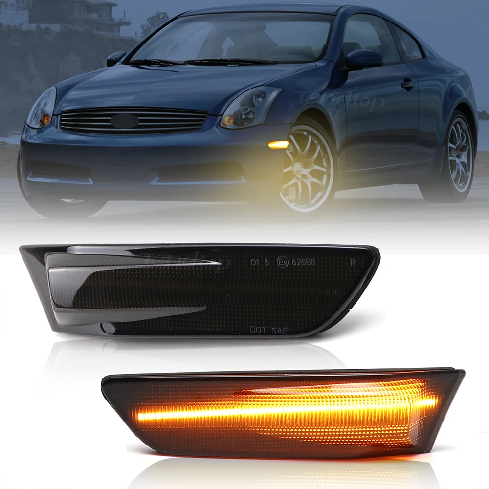 

Side Marker Turn Signal Light LED Amber Position Lamp for Nissan Skyline 350GT Infiniti G35 2D Coupe 2003-2007