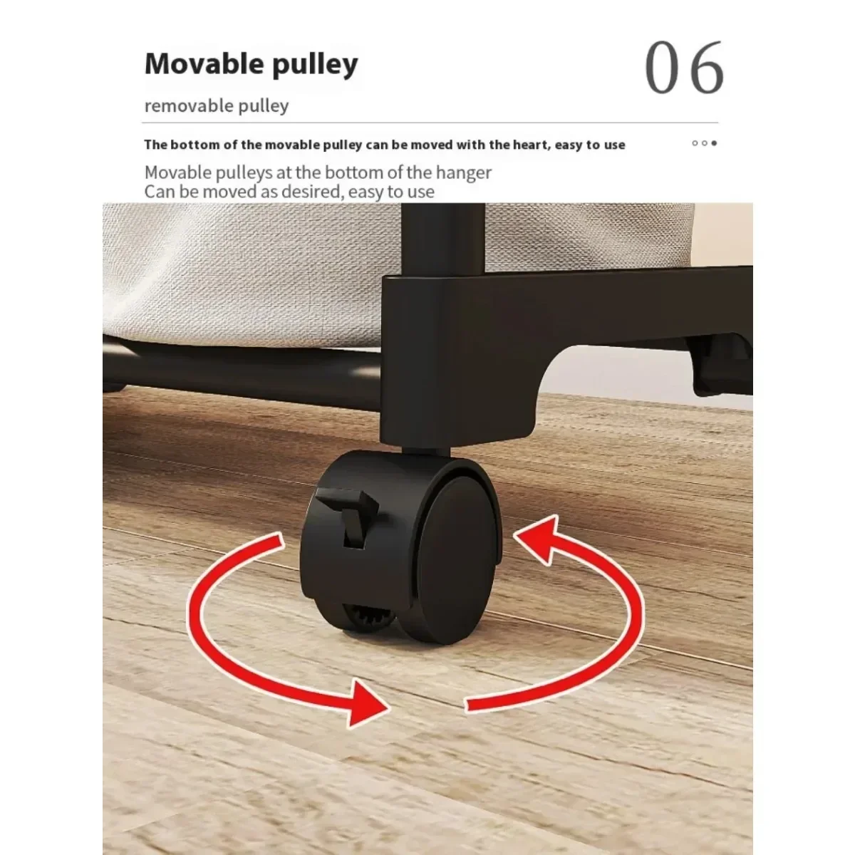 Coat Rack Movable Double Clothes Shelf Simple Rod Clothes Floor-Standing Bedroom Telescopic Floor Hangers Storage,clothes rack