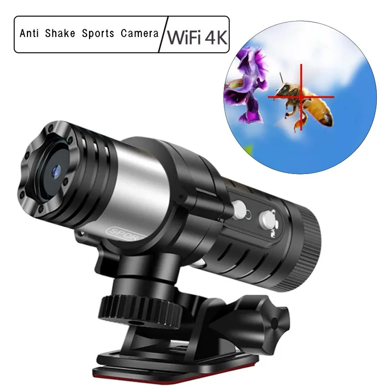 

4K Anti-shake Action Camera APP Control Waterproof Bike Motorcycle Helmet Camera Sport DV Wireless WiFi Video Recorder Dash Cam