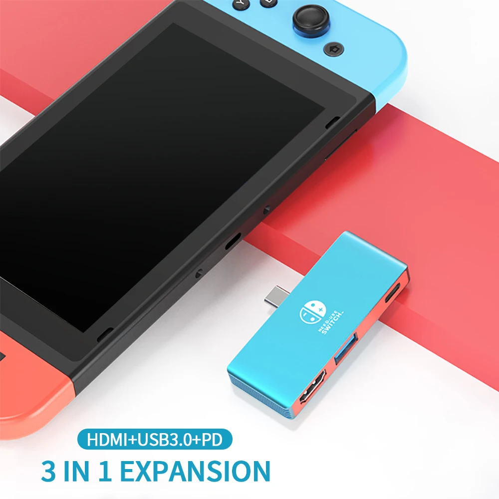 Adaptador Multifuncional para Nintendo Switch Game Docking Station Tipo-c Hub Macbook Pro Air Dell Mais Dispositivos em 1