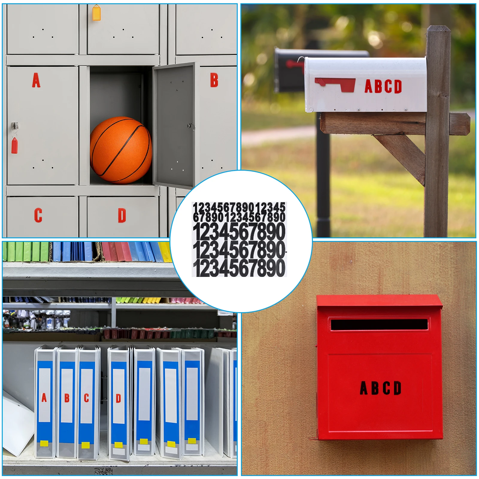 Number Stickers 10 Sheets Waterproof Self Adhesive Mailbox Number Decals for Decor DIY Crafts Outdoor Sign Black 1 Inch 2 Inch