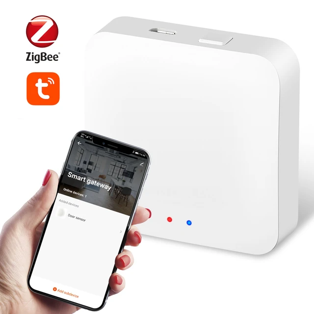 Puerta de Enlace ZigBee 3.0 y Bluetooth. App Smart Life y Tuya.
