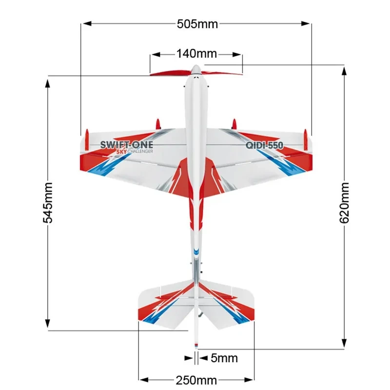 QIDI550 RC Plane 2.4G 500mm Wingspan Wind Resistant Aircraft With One Click Suspension Stunt EPP Foam RTF Flight 5