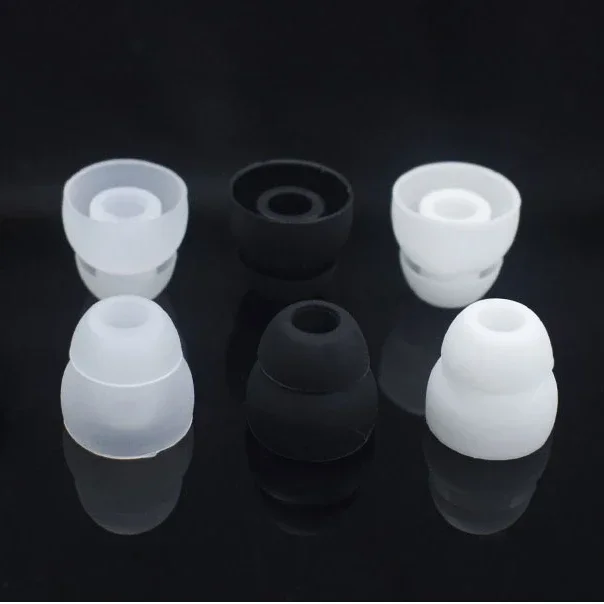 Dual-Layer Silicone Noise Reduction Earbud Tips - Universal Replacement Earplugs with Headphone Protection