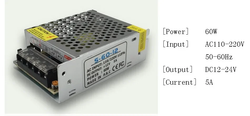 Description Picture 3 of itemSwitch LED Power Supply Adapter Lighting Transformers 220V to 12V Power Adapter LED Strip Switch Driver 1A 2A 3A 5A 10A 20A 30A